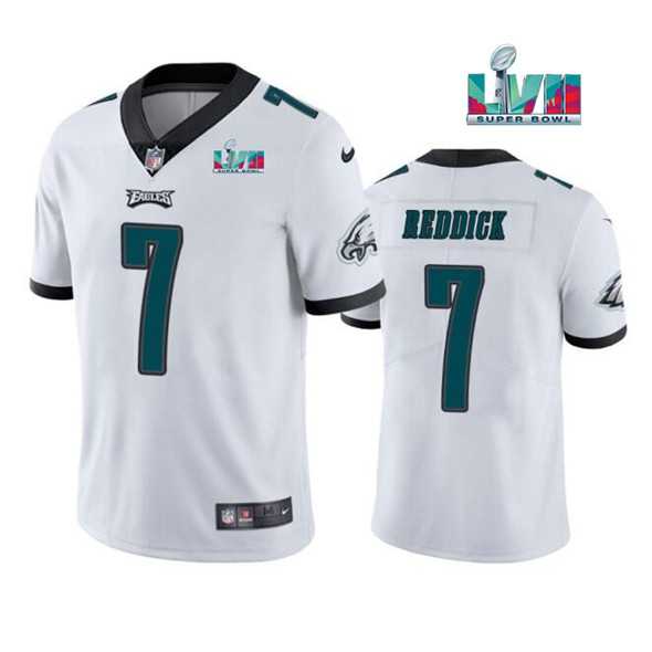 Men & Women & Youth Philadelphia Eagles #7 Haason Reddick White Super Bowl LVII Patch Vapor Untouchable Limited Stitched Jersey